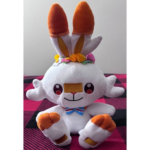 2020 Easter Scorbunny Pokemon Center Plush 13" Japan Import Cute Stuffed Doll - Picture 1 of 7